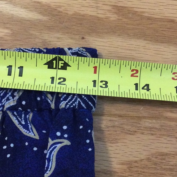 6 Tanner boho royal blue print pants - Picture 10 of 16